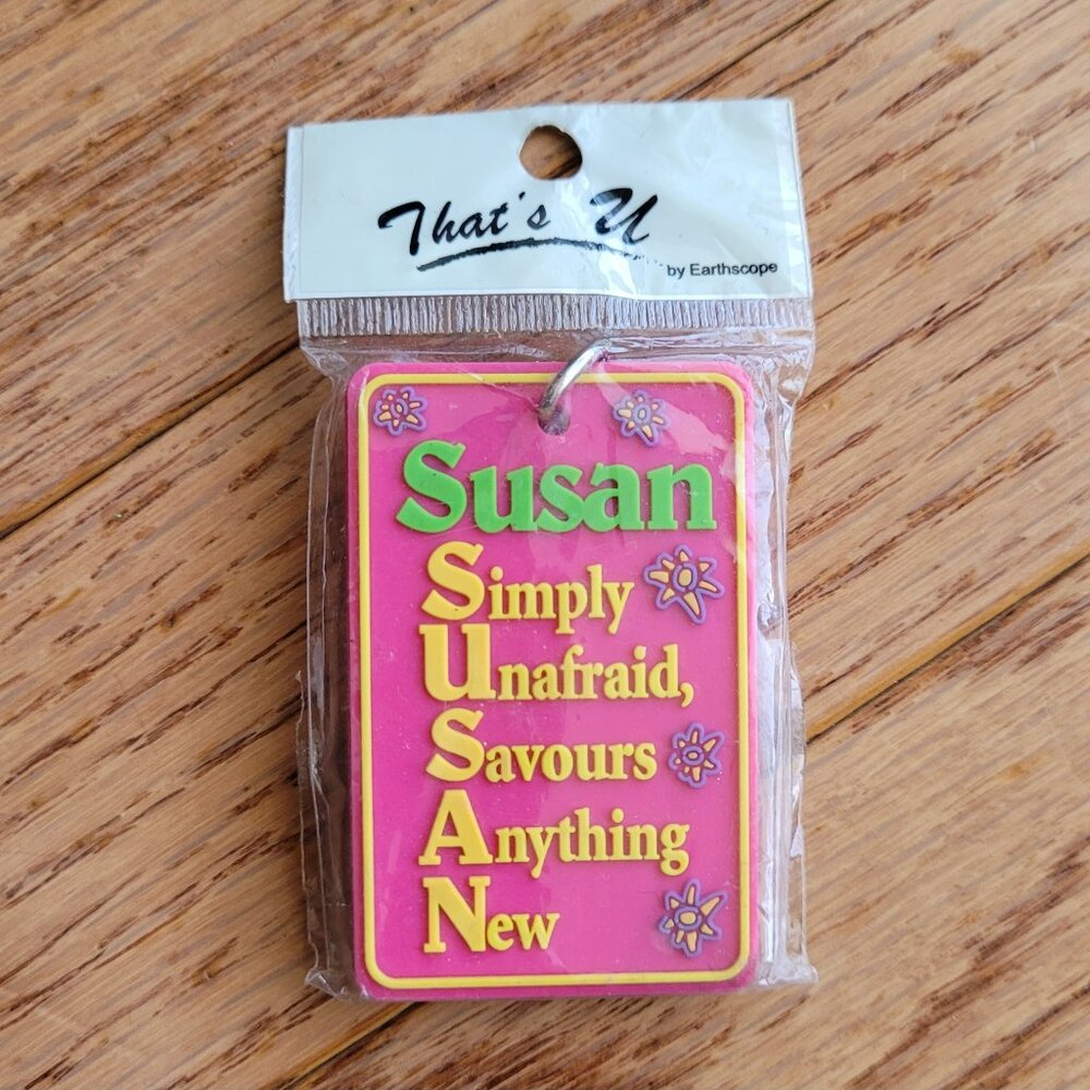 Rubber Keychain SUSAN Name Tag 2008 Earthscope New